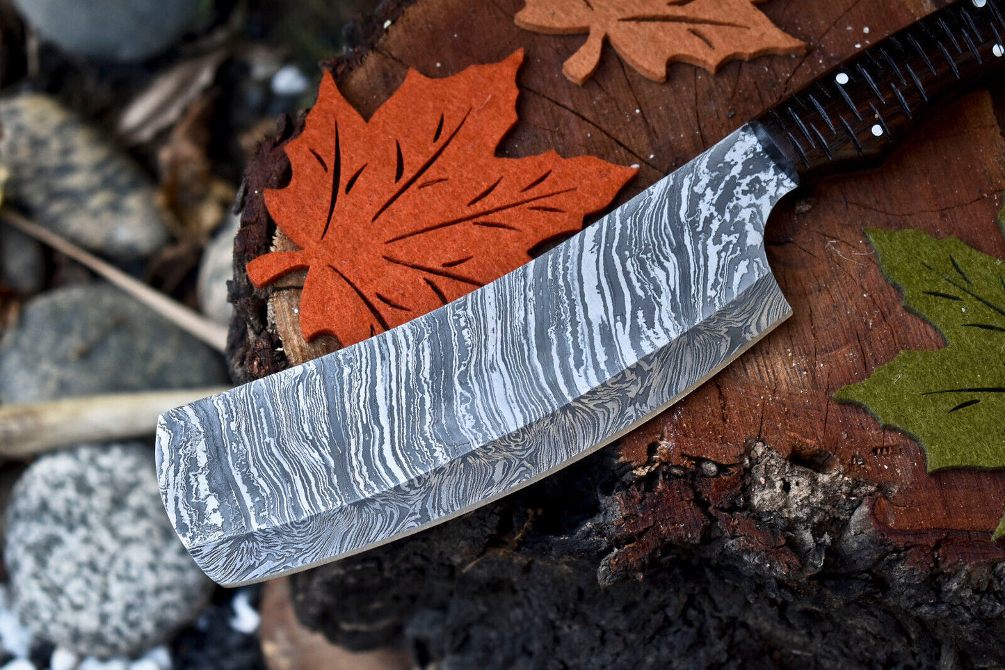 12.0" Handmade Damascus Blade Kitchen Full Tang Chef Chopper Knife