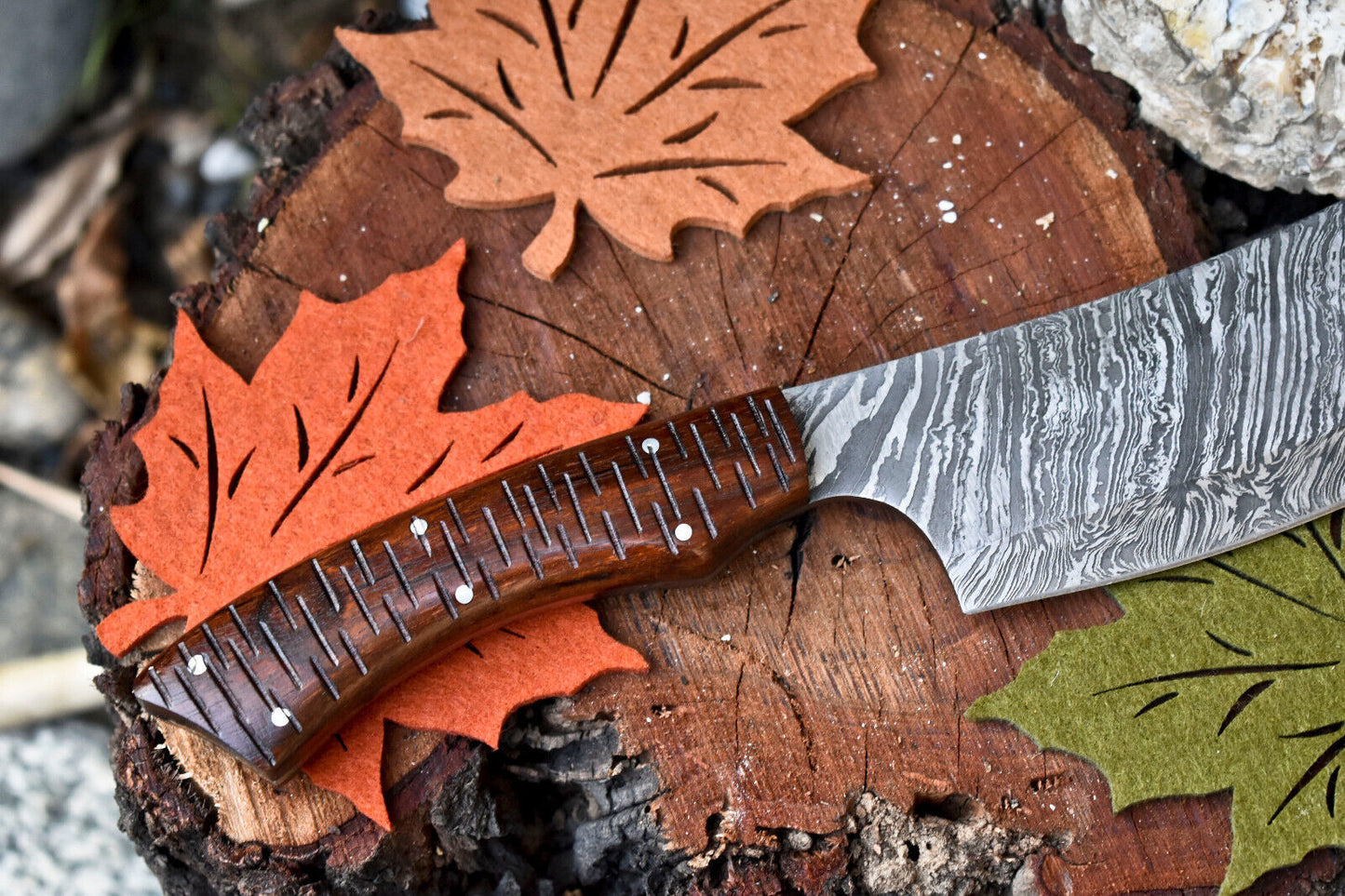 12.0" Handmade Damascus Blade Kitchen Full Tang Chef Chopper Knife