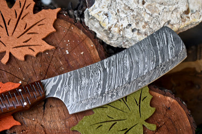 12.0" Handmade Damascus Blade Kitchen Full Tang Chef Chopper Knife
