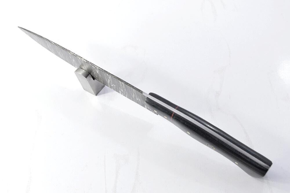 13" Custom Handmade Forged Damascus Steel Kitchen Chef Knife – Canvas Micarta Handle