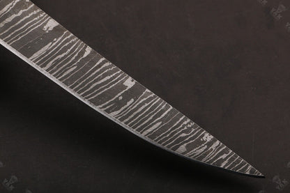 13.5" Handmade Fire Damascus Steel Fillet Knife Damascus Fillet Knife W/Sheath