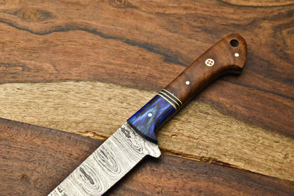 Custom Handmade Damascus Steel Blade Chef Knife – Full Tang Sport Kitchen Knife