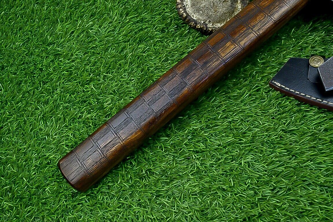 14.5 Inch Handmade Carbon Steel Viking Tomahawk Axe with Natural Wood Handle and Sheath