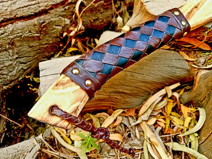 Handmade High Carbon Steel Vikings Axe | Hatchet with Leather Grip