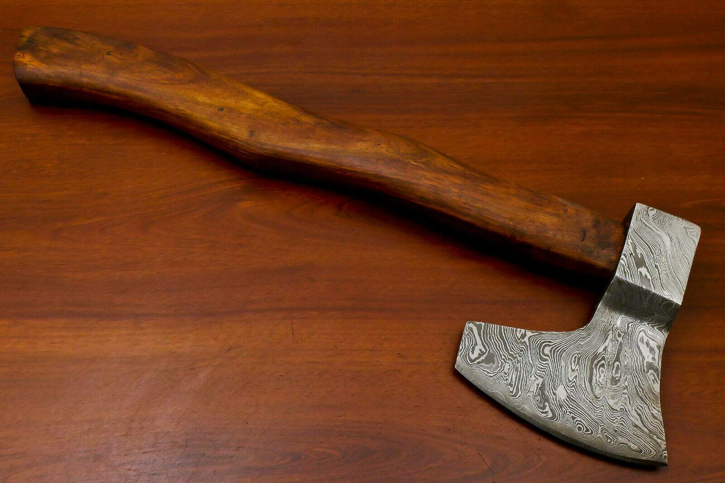Handmade Damascus Tomahawk Axe with Walnut Wood Handle – 16.5 Inch