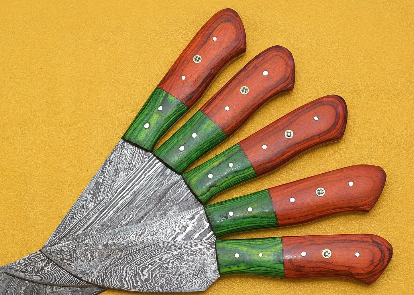 Handmade Damascus Chef Knife Set – 256-Layer Steel with Pakka Wood Handle