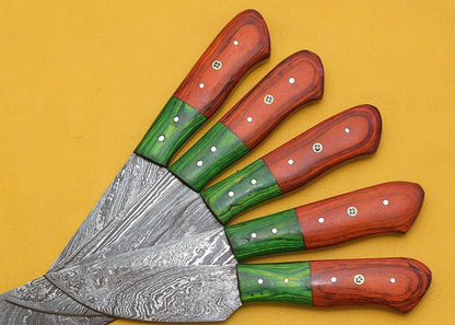 Handmade Damascus Chef Knife Set – 256-Layer Steel with Pakka Wood Handle