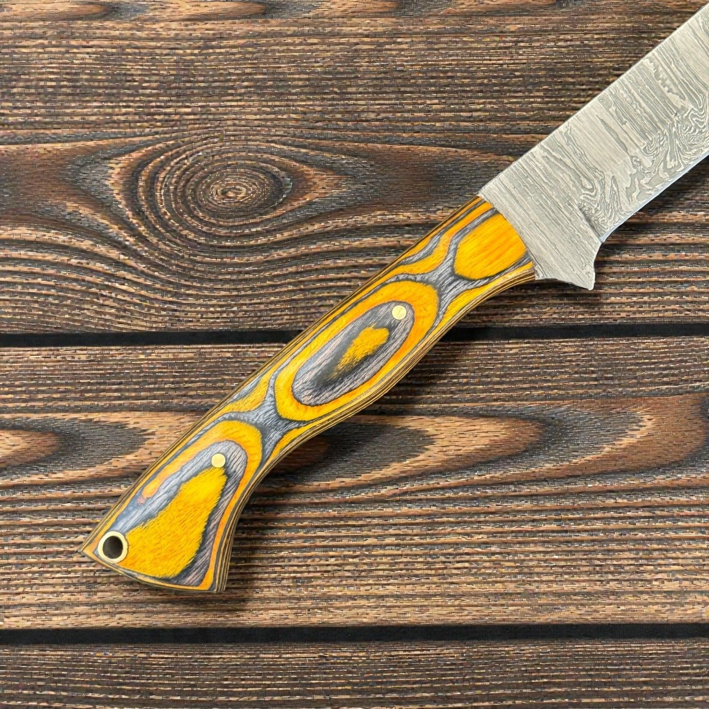 12" Handmade Damascus Steel Fillet Knife for Kitchen & Fishing With Pakka Wood handle