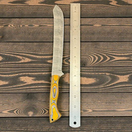 12" Handmade Damascus Steel Fillet Knife for Kitchen & Fishing With Pakka Wood handle