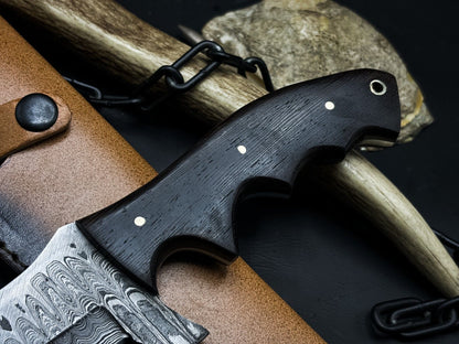 Handmade Damascus Steel Hunting Tracker EDC Knife