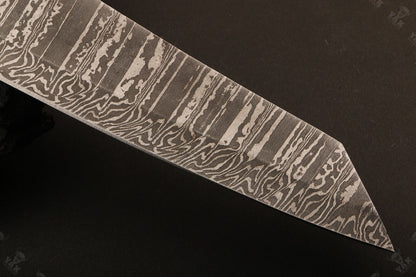 12" Custom Hand Forged Damascus Steel Santoku Chef Knife for Kitchen