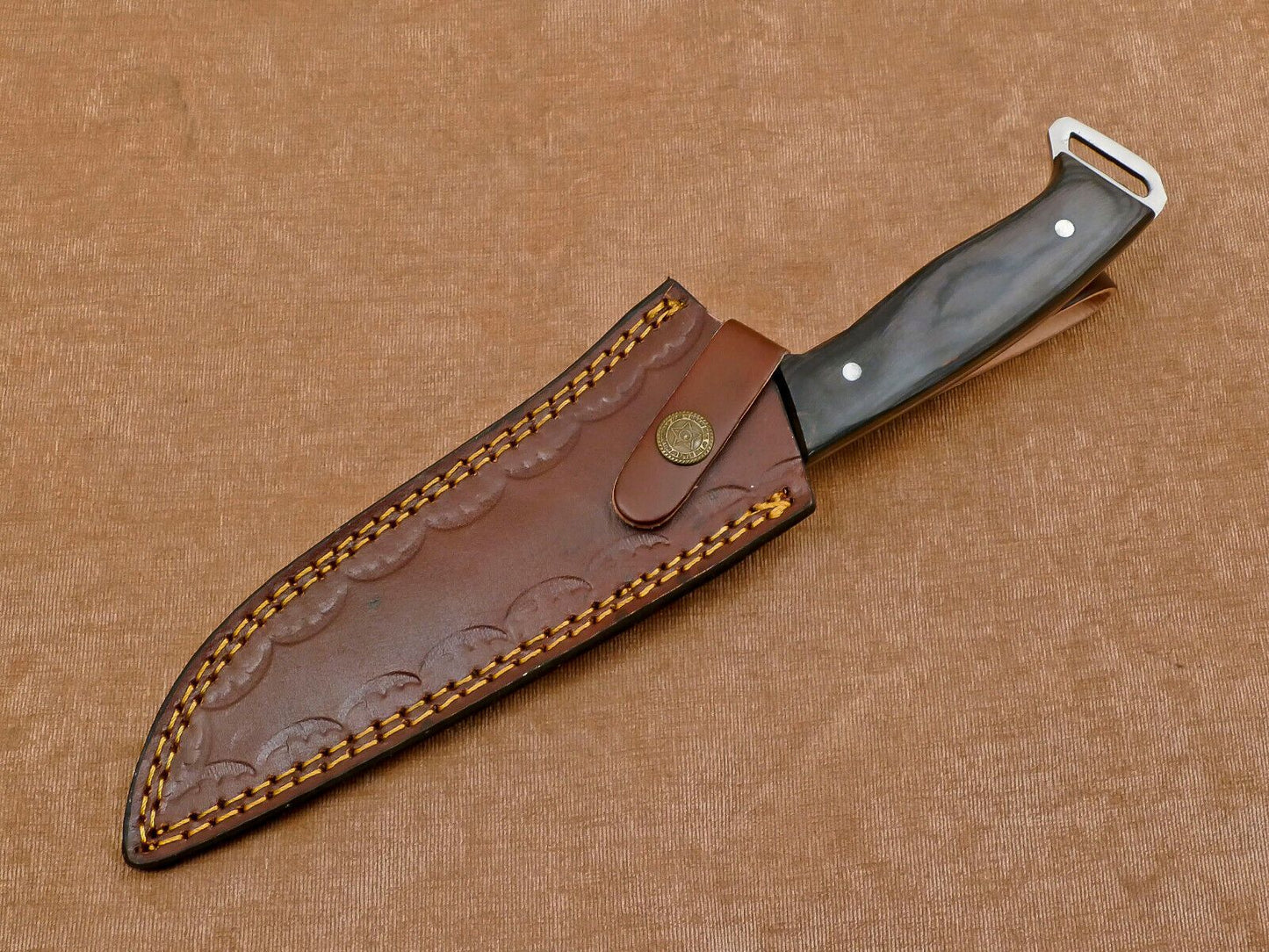Frontier D2 Full Tang Bowie Knife | 12-Inch Handmade Hunting & Camping Blade