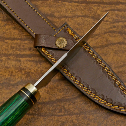 Handmade D2 Steel Bowie Knife – 12-Inch Hunting & Outdoor Blade with Pakka Wood Handle