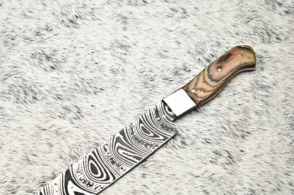 Fine Custom Handmade Damascus Steel Blade Chef Knife – Full Tang Sport Knife, Durable and Sharp