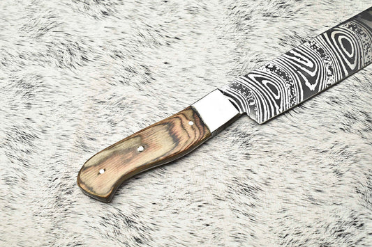 Fine Custom Handmade Damascus Steel Blade Chef Knife – Full Tang Sport Knife, Durable and Sharp