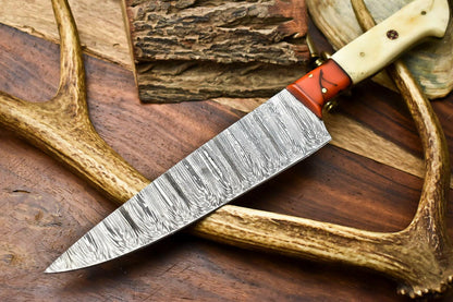 Hand Made Damascus Steel Blade Chef Kitchen Full Tang Knife – 100% Handmade