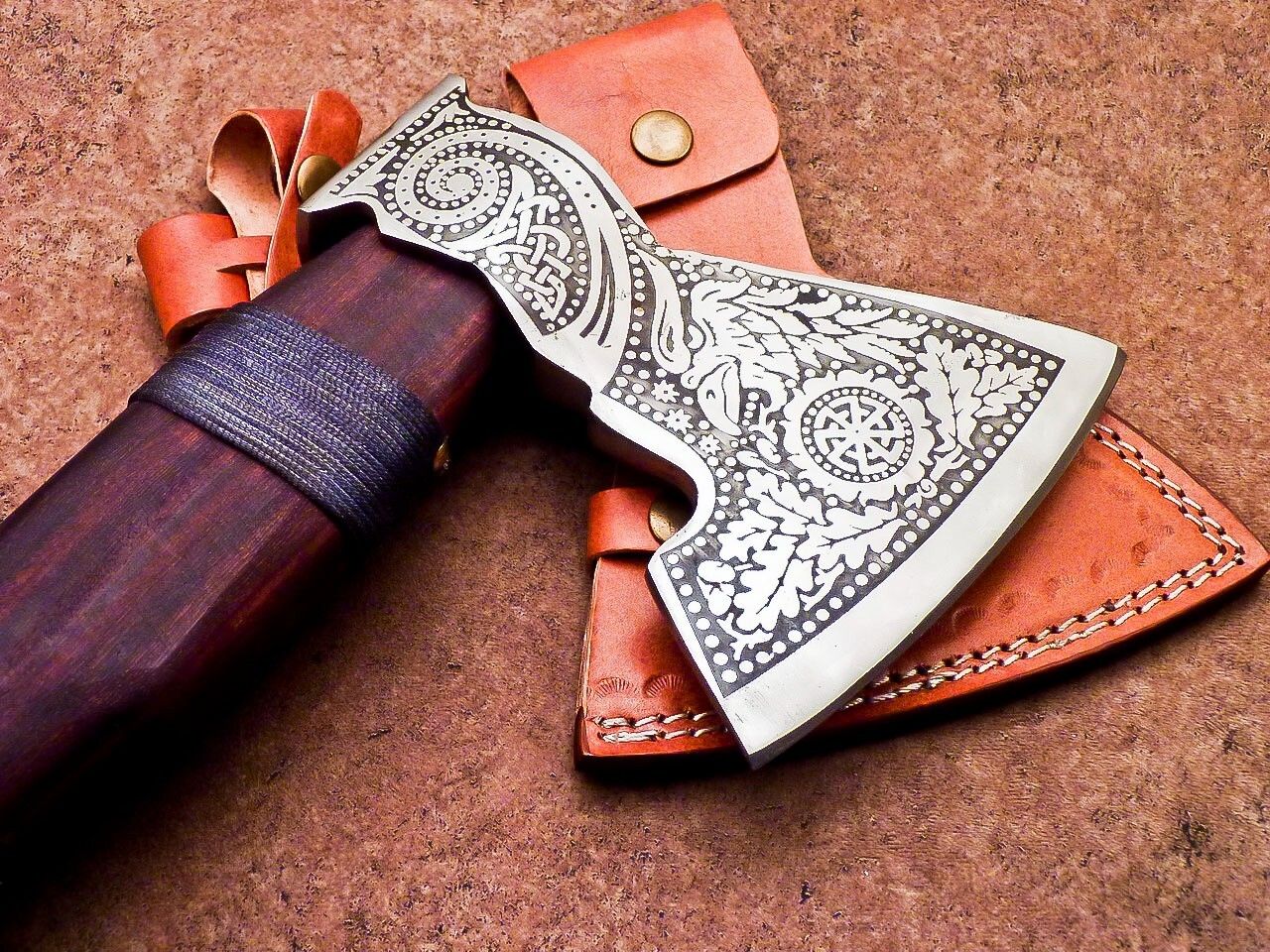 Custom Handmade Carbon Steel Viking Axe – Camping Hatchet Tomahawk Bearded Axe