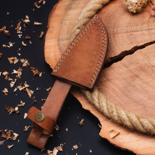 The Frontier Warden: Custom D2 Steel Hunting Knife with Buffalo Horn & Bone