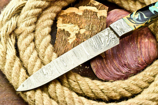 Custom Handmade Damascus Steel Skinning Hunting Camping Full Tang Chef Knife | 9.5"