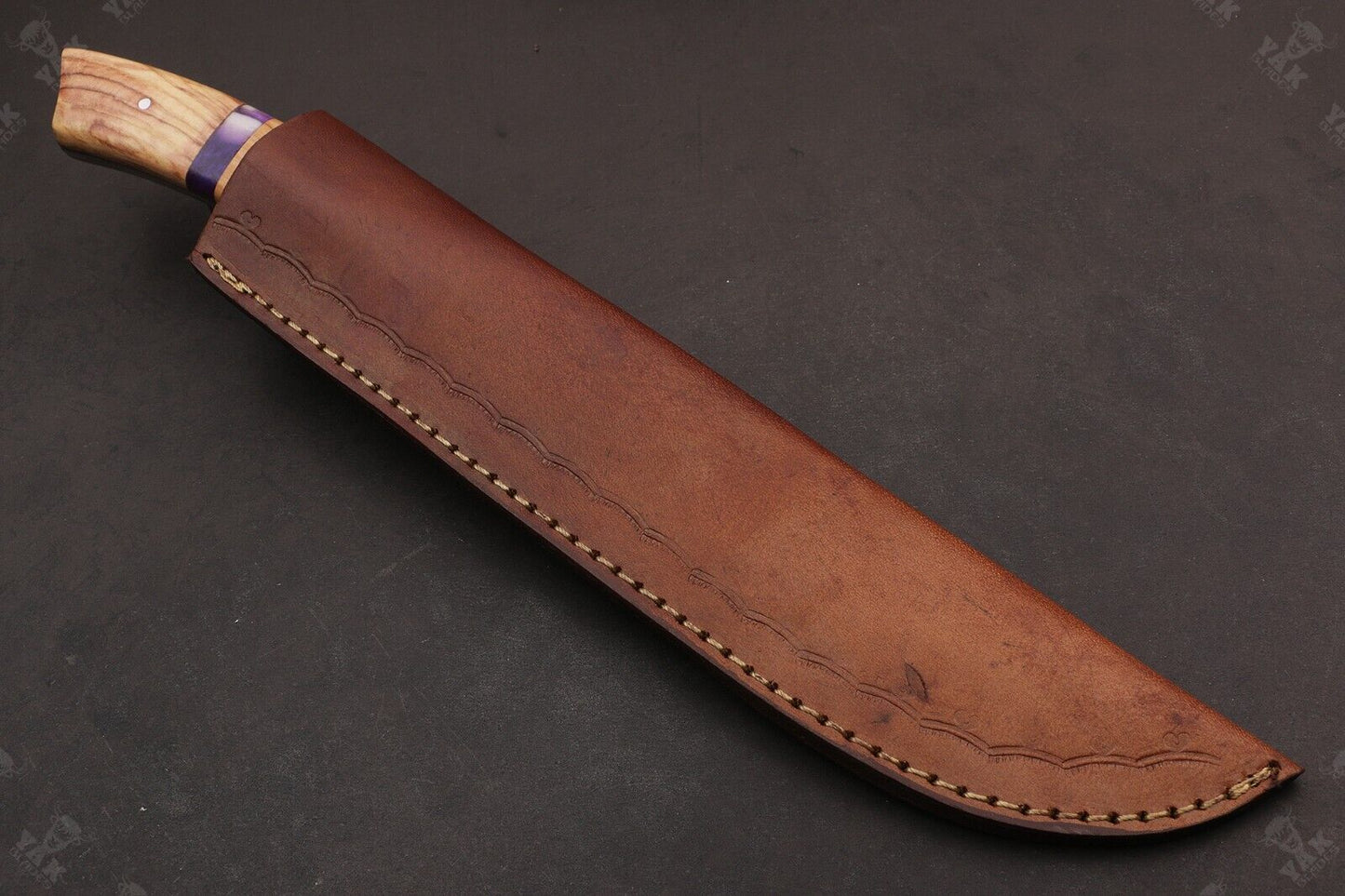 13.5" Custom Handmade Fire Damascus Steel Fillet Knife Damascus Fillet Knife For Kitchen Use