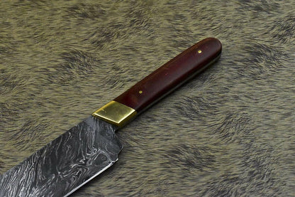 Rare Custom Handmade Damascus Steel Chef Hunting Knife 13" | Micarta Handle | Full Tang Forged Blade