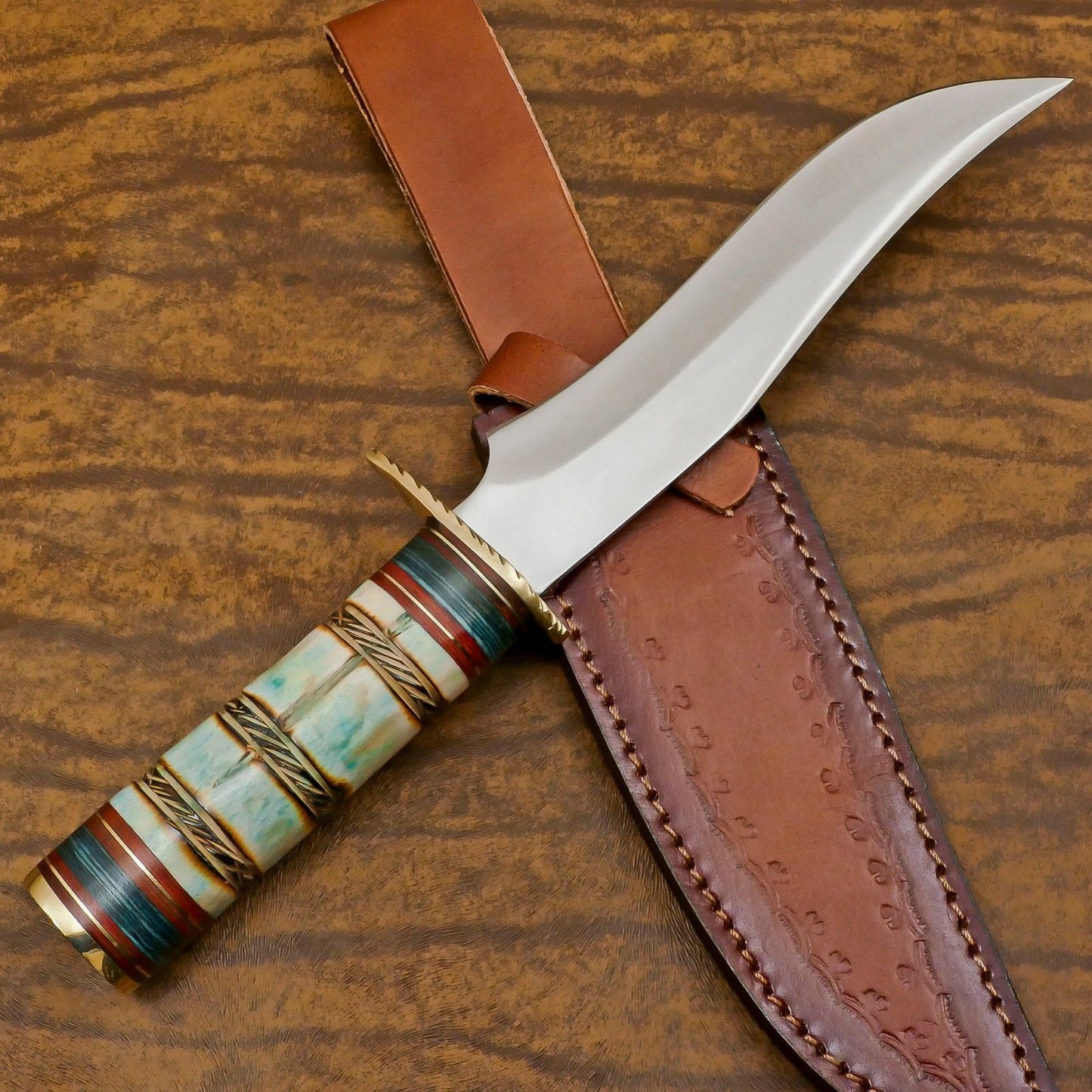 Custom Handmade D2 Steel Bowie Knife | Hunting & Sport Fixed Blade 12"