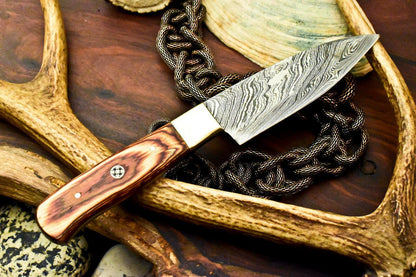Handmade Damascus Steel Chef Kitchen Full Tang Knife | Hardwood Handle