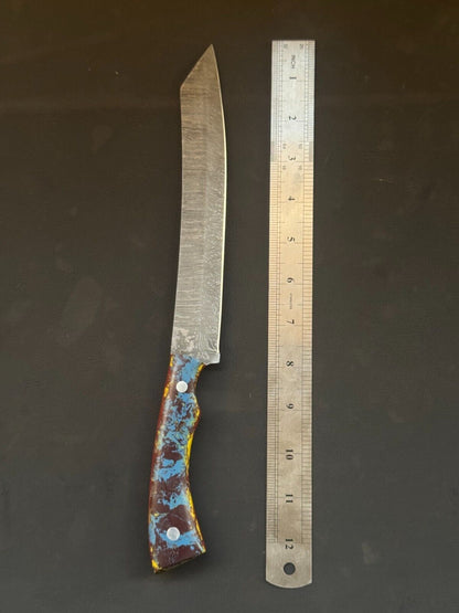 13" Damascus Fillet Knife  Damascus Steel Fillet Knife for Kitchen Use With Resin Handle