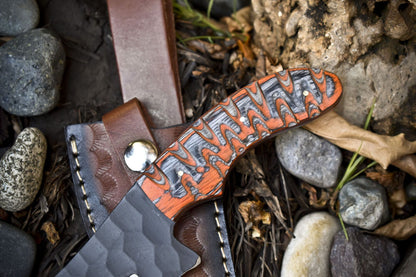 Custom Skinner Knife AUS-8 Steel Hard Wood – Camping & Veterans Gift