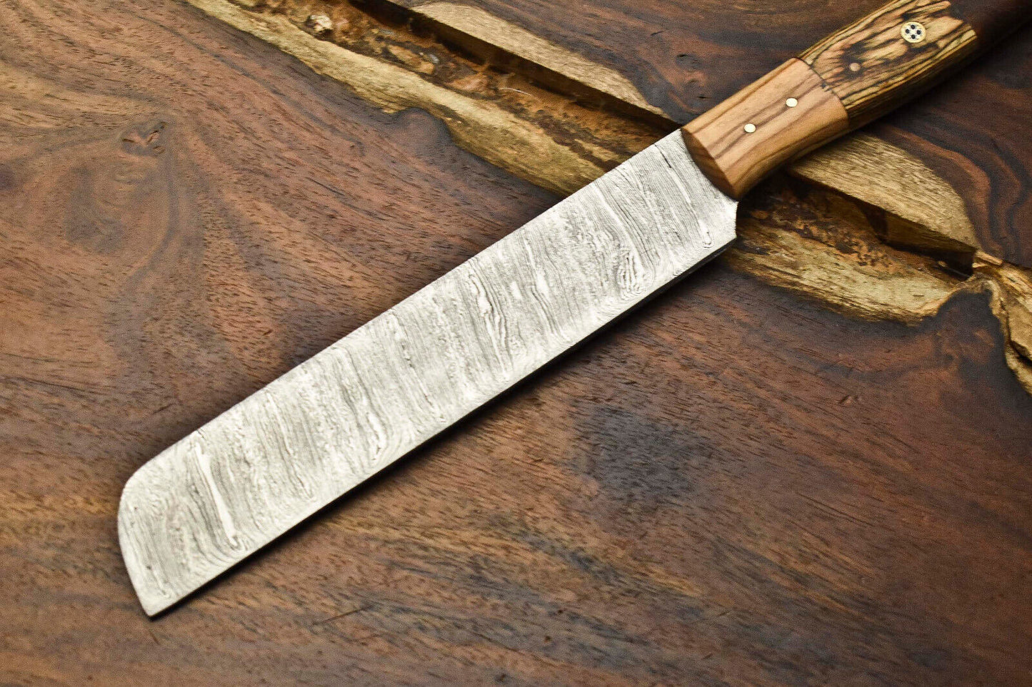 12" Handmade Damascus Steel Kitchen Chef Knife – Full Tang Razor Sharp Blade