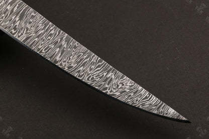 13" Handmade Damascus Fillet Knife Damascus Steel Fillet Knife for Kitchen With Leather Sheath