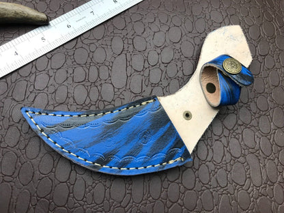 Hand Forged Damascus Karambit Knife Best Karambit Damascus Steel With Resin Handle