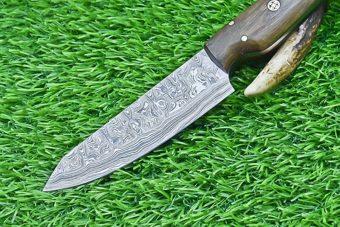 CUSTOM HAND FORGED DAMASCUS STEEL BLADE KITCHEN CHEF KNIFE, KITCHEN KNIFE