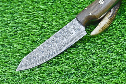 CUSTOM HAND FORGED DAMASCUS STEEL BLADE KITCHEN CHEF KNIFE, KITCHEN KNIFE
