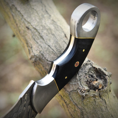 Damascus Steel Karambit Knife Best Karambit Knife with Curved Blade and Finger Ring