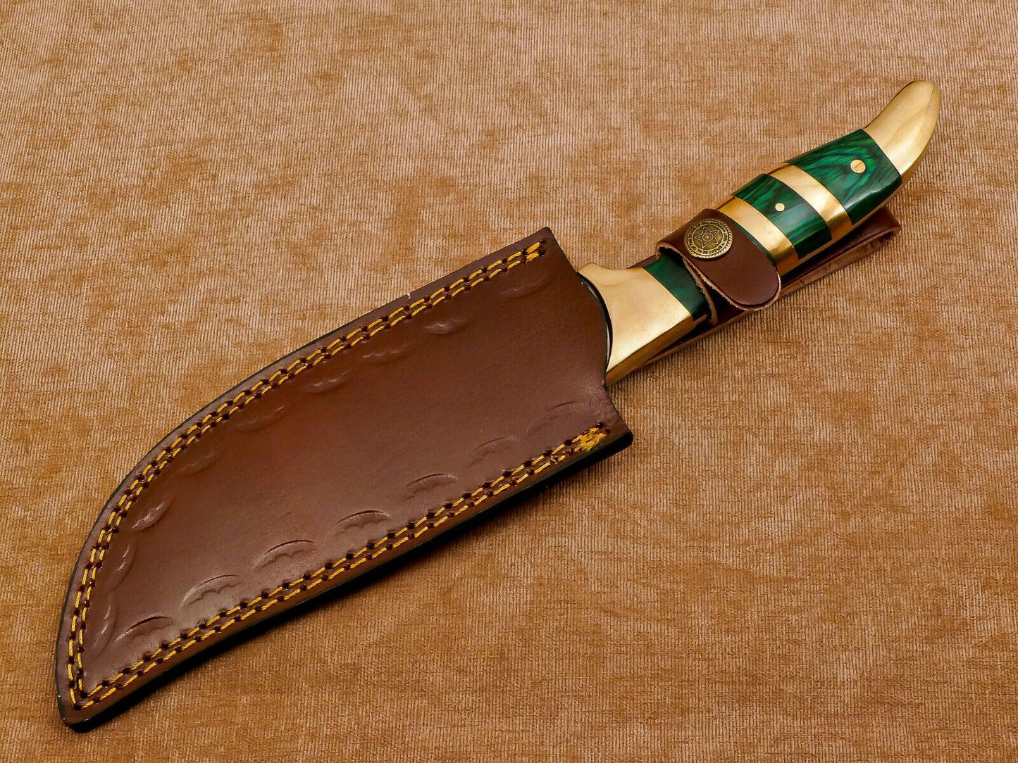 Premium Handmade 12-Inch D2 Clip Point Full Tang Bowie Hunting Knife with Sheath
