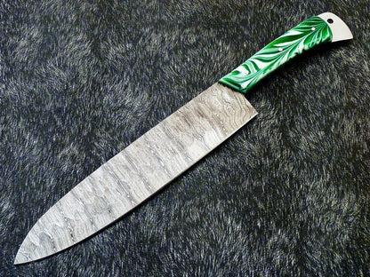 13" Professional Damascus Steel Chef Knife | Resin Handle