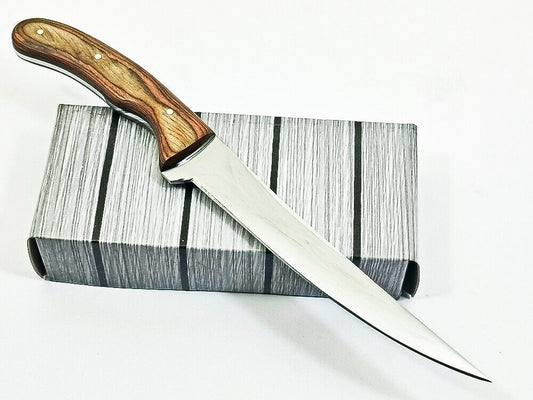 Handmade D2 Steel Blade Best Fillet Knife Sharp Fillet Knife Full Tang Knife W/Sheath