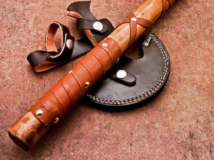Custom Handmade Carbon Steel Viking Axe – Bearded Camping Hatchet Tomahawk