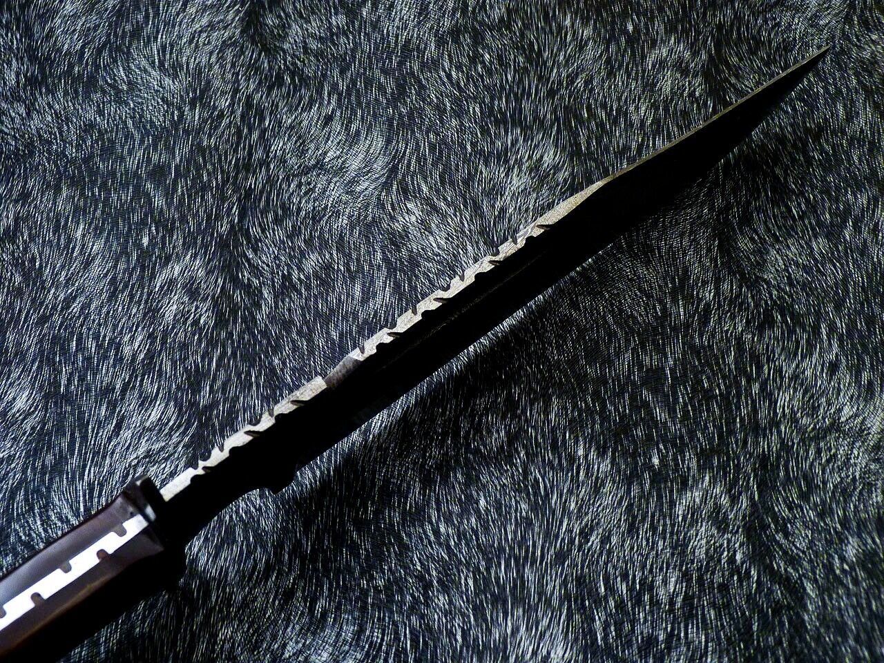 15 Inch Custom Handmade Damascus Steel Bowie Knife with Resin Handle and Mosaic Pin