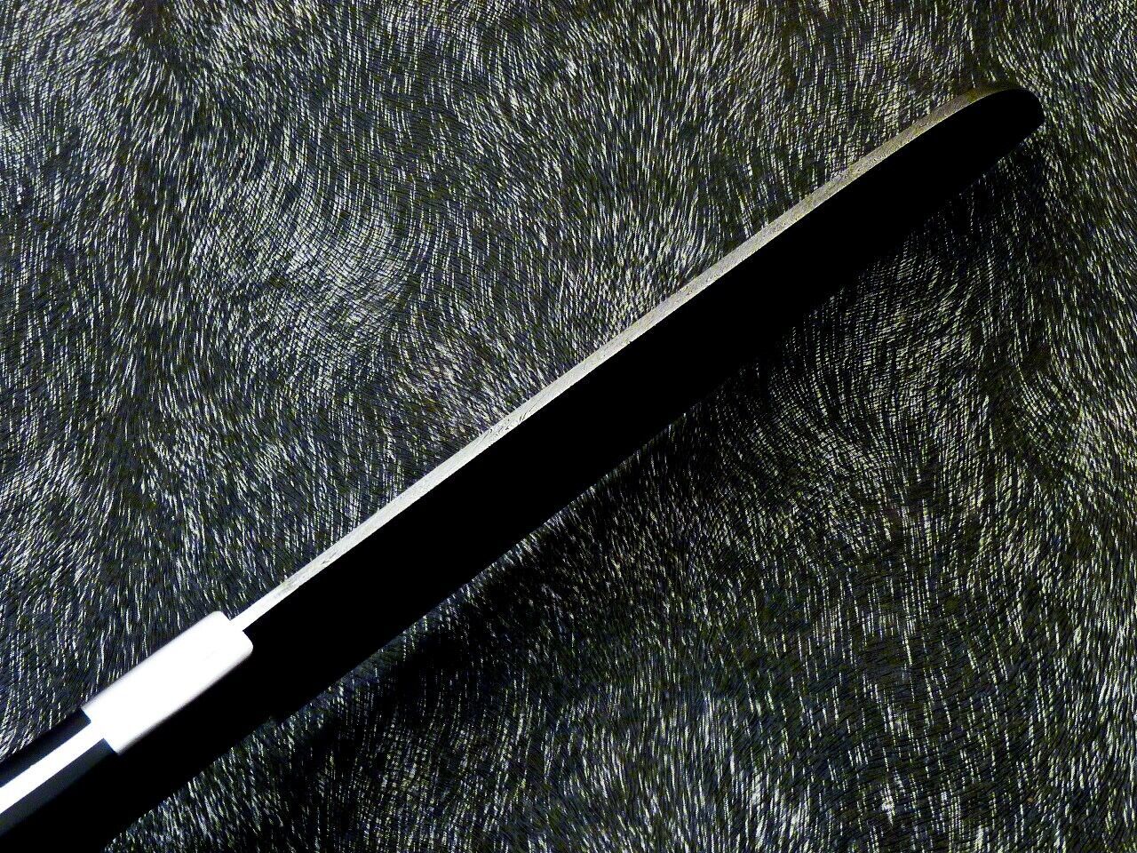 12" Custom Hand Forged Damascus Steel Chef Knife Kitchen Knife with Hardwood & Bull Horn Handle