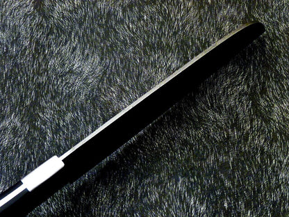 12" Custom Hand Forged Damascus Steel Chef Knife Kitchen Knife with Hardwood & Bull Horn Handle
