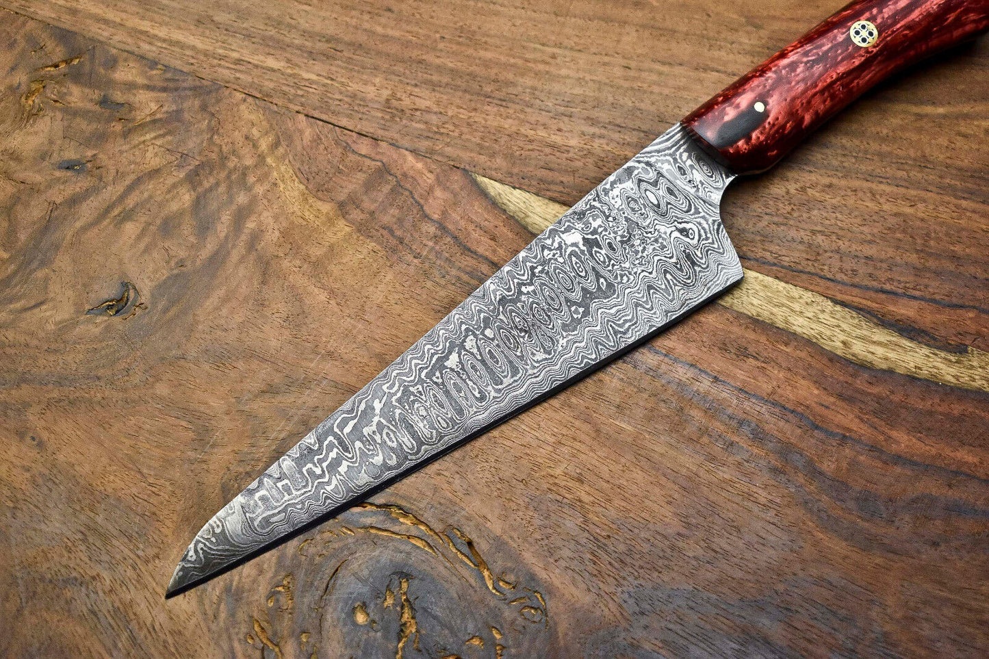 Handmade Damascus Steel Chef Knife – Full Tang Custom Forged Chopper Knife