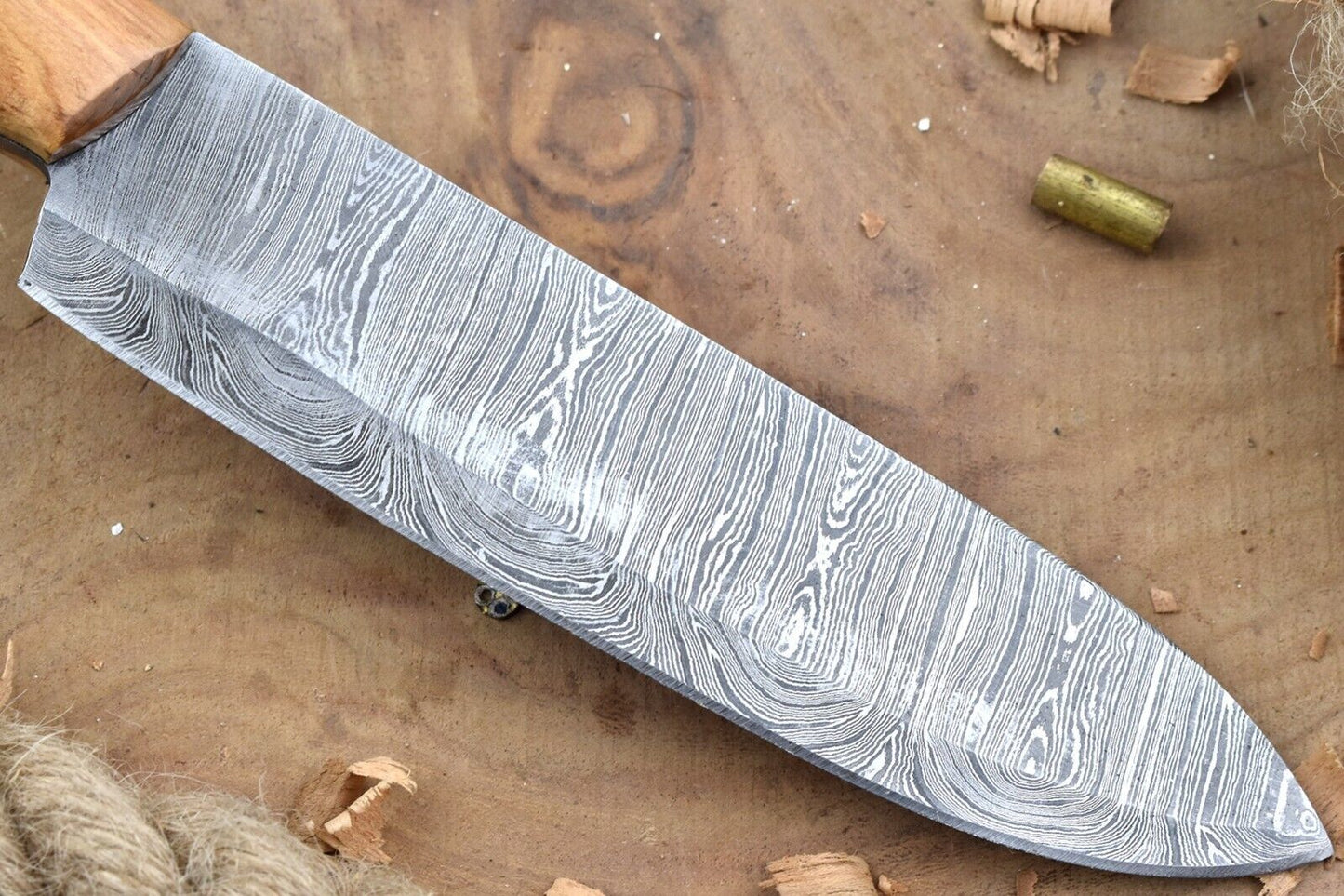 Custom Handmade Damascus Steel Chef Knife – 11" Kitchen Knife with 6" Blade & Black Dollar Sheet Handle