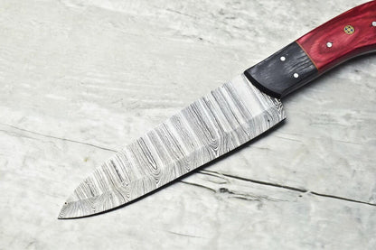 Custom Handmade Damascus Steel Full Tang Chef Knife – Premium Kitchen Cutlery