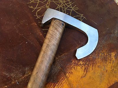 Hand Forged 5160 Spring Steel Viking Short Bearded Hammer Axe