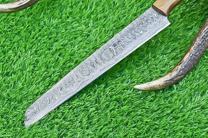 tunning Hand Forged Damascus Steel Blade Kitchen Chef Knife – Premium EDC & Camping Knife