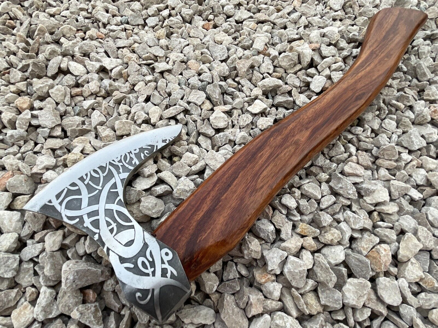Custom Handmade Carbon Steel Viking Tomahawk Axe | Ash Wood Handle with Leather Sheath
