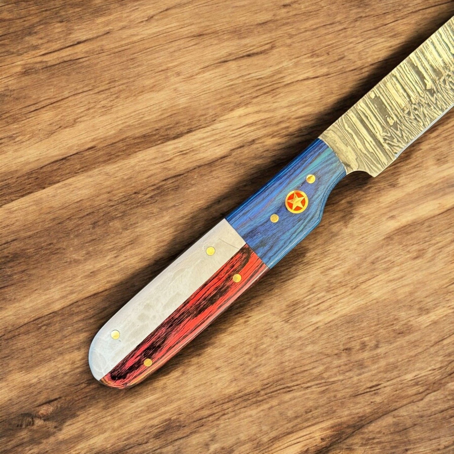 12" Damascus Steel Kitchen Knife Custom Fillet Knife & Best Fillet Knife W/Sheath