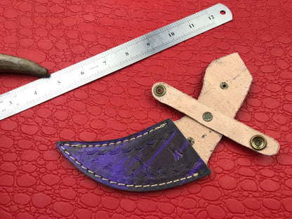 Handmade Damascus Karambit Knife 8"Full Tang Damascus Steel Karambit With Resin Handle